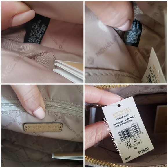 *SOLD* Authentic Michael Kors Cindy Stripe Dome Crossbody - Picture 15 of 15